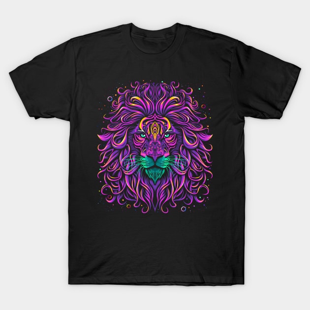 Lion vintage face T-Shirt by albertocubatas